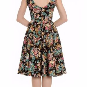 Hell Bunny Vixen Dress Monte Carlo Print